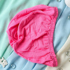 Small Premium Stretchable Pink Swimming Cap Comfortable Fit for Short Hair - Detail View 5