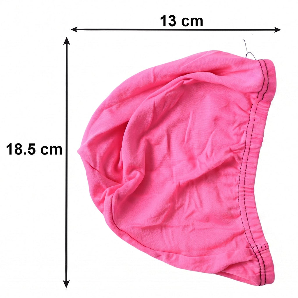 Small Premium Stretchable Pink Swimming Cap Comfortable Fit for Short Hair - Detail View 6
