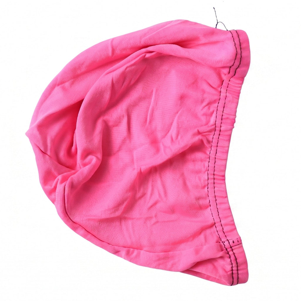 Small Premium Stretchable Pink Swimming Cap Comfortable Fit for Short Hair - Back View