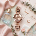 Rose Gold Analog Wrist Watch – Elegant & Minimalist for Women
