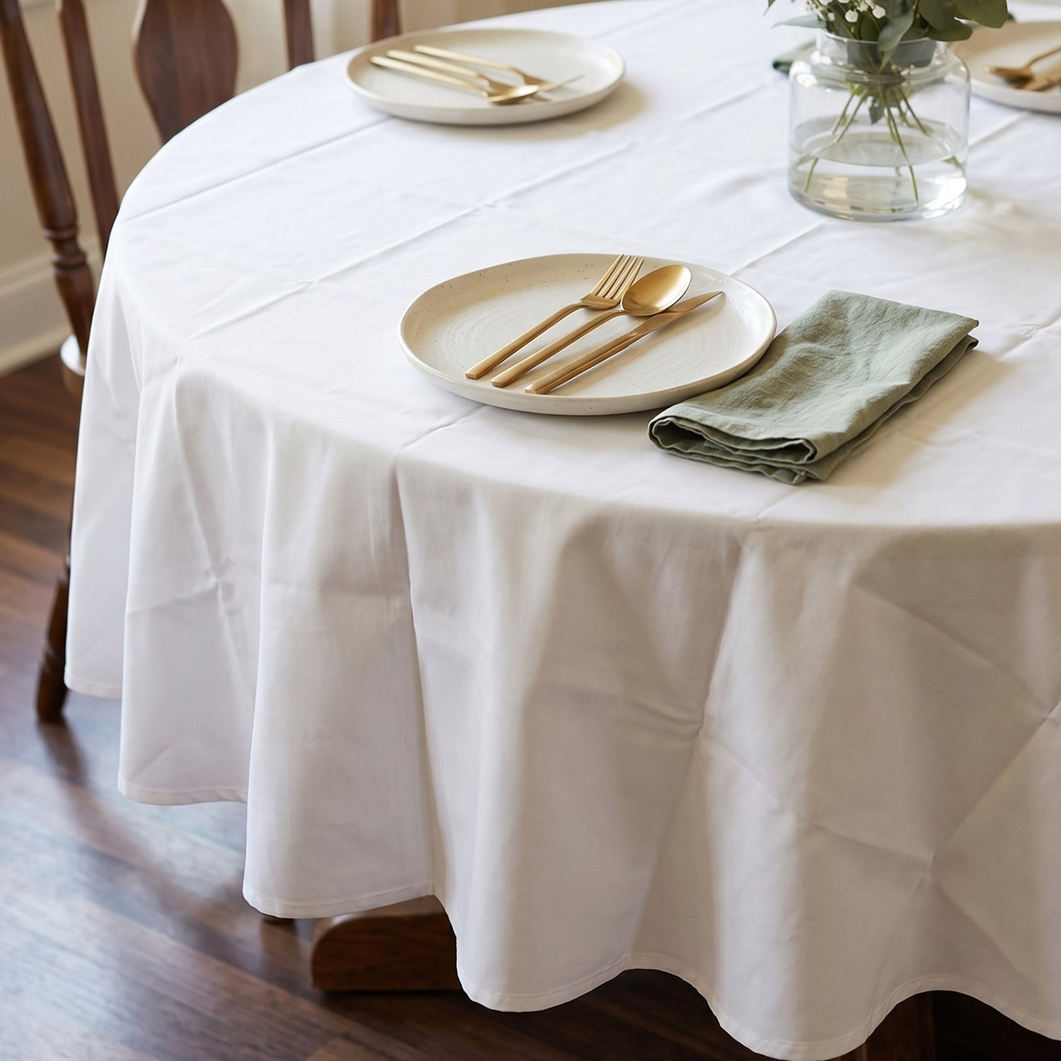 Multipurpose Round Dining Table Mat Elegant & Protective - Back View
