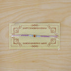 ALVENZA Sparkling Pearl Stone Rakhi with Colorful Thread and Premium Festive Beauty