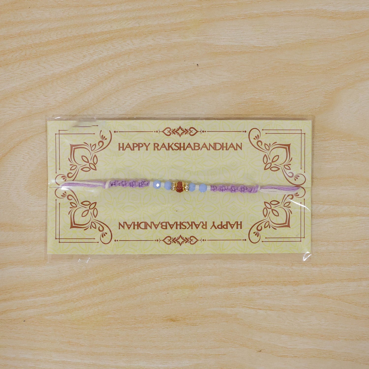 ALVENZA Sparkling Pearl Stone Rakhi with Colorful Thread and Premium Festive Beauty
