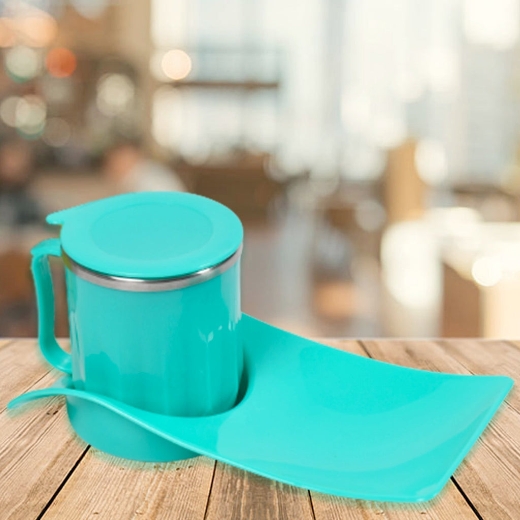 Kids Snack Tray with 350ml Steel Cup – Durable & Hygienic