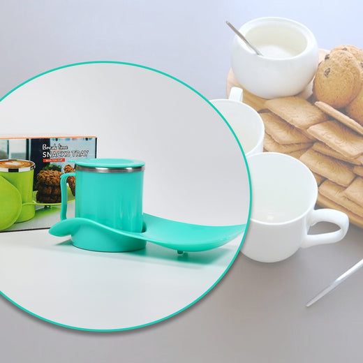 Kids Snack Tray with 350ml Steel Cup – Durable & Hygienic