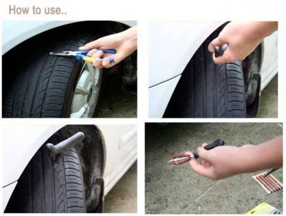 Tubeless Tyre Puncture Repair Kit Complete Set for Cars & Bikes - Detail View 8