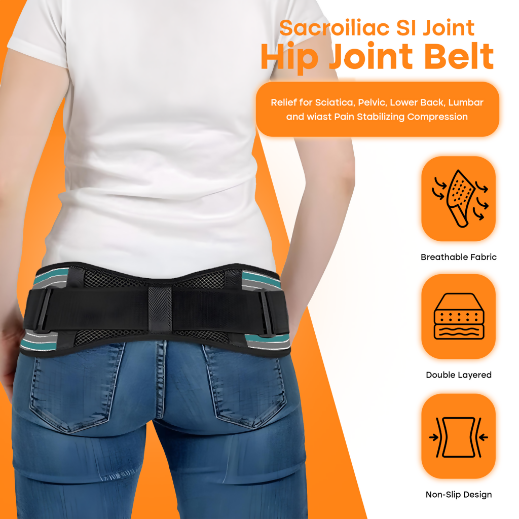 Lower Back Support Belt – Adjustable for Pain Relief & Posture