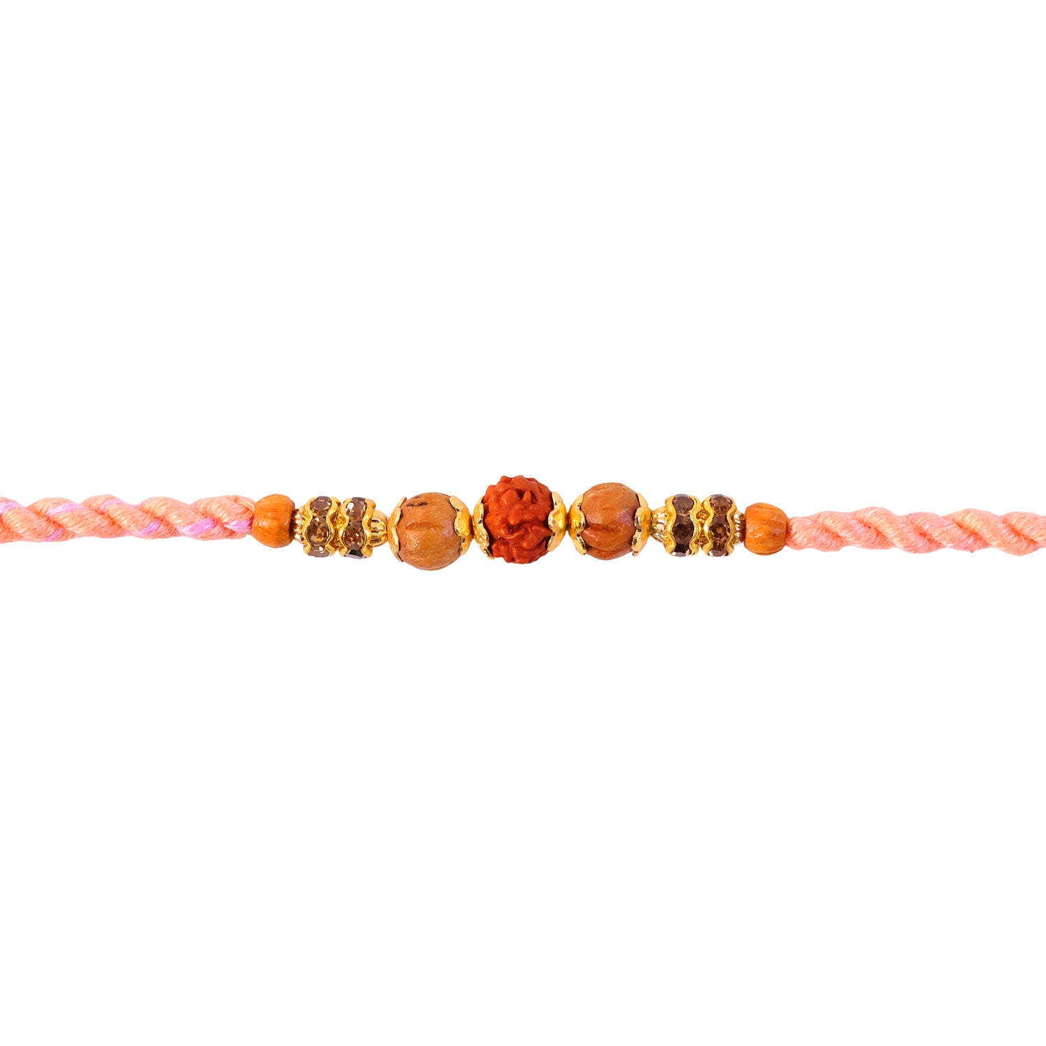 ALVENZA Beautiful Silver Style Rakhi with Soft Beads, Stone Detail and Premium Festive Look
