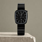 Minimal Black Luxury Square Dial Watch – Elegant Suitable for Any Occasion