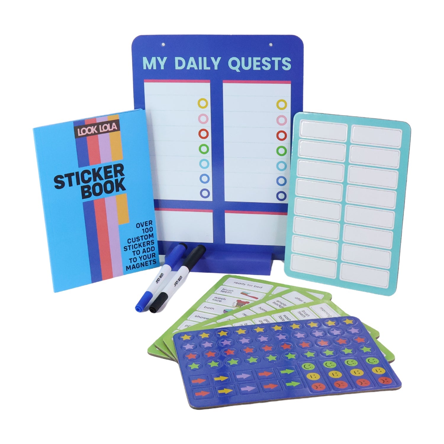 Magnetic Routine Board Engaging Habit Tracker for Kids - Back View
