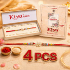 ALVENZA Snowflake AD Stone Designer Rakhi for Brother, Multicolour Beads Gift