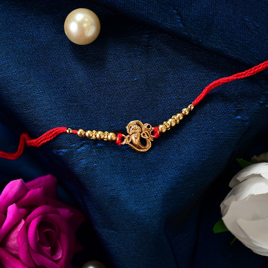 ALVENZA Ganesha Rakhi – Divine Blessings & Traditional Design