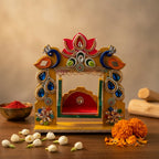 ALVENZA Decorative Laddu Gopal Jhula – Elegant Pooja Seating with Craftsmanship