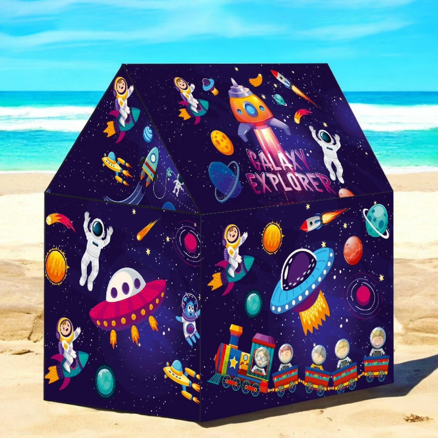 ALVENZA Kids Space Tent – Indoor & Outdoor Foldable Playhouse for Children