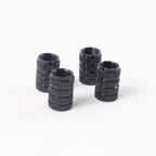 ALVENZA Silver Aluminium Valve Caps – Durable Set of 4 for Cars