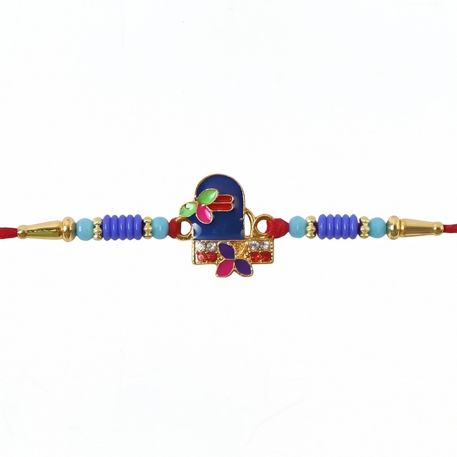 ALVENZA Shiv Rakhi – Elegant Blue Thread with Traditional Design