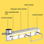 ALVENZA Wall Mounted Knife Holder Rack – Space-Saving Kitchen Organizer
