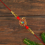 ALVENZA Stone Studded Rakhi – Elegant Raksha Bandhan Gift for Brother