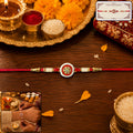 ALVENZA Kundan Pearl Rakhi – Elegant Traditional Brother’s Gift