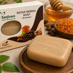 Detan Herbal Soap Natural Herbal Handmade Bath Soap Bars (90Gm Pack of 5)