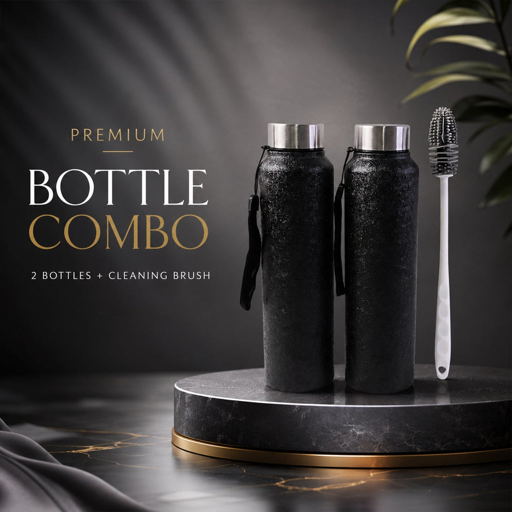 Stainless Steel Water Bottle Leak-Proof & Thermally Insulated for Daily Use - Back View