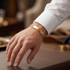 ALVENZA Customize Gold Chain Rakhi - Elegant, Modern & Traditional