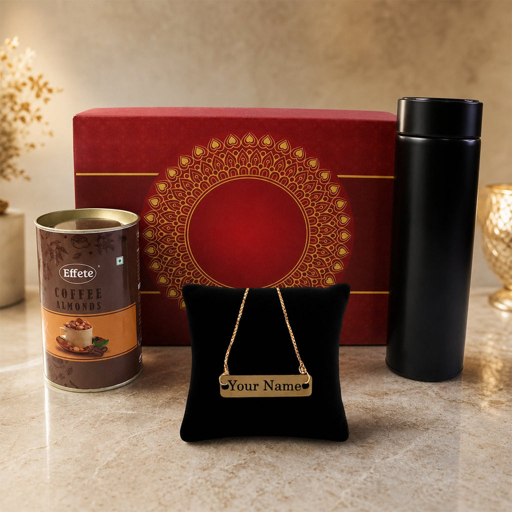 ALVENZA Customize Gold Rakhi - Elegant Festive Gift for Brother