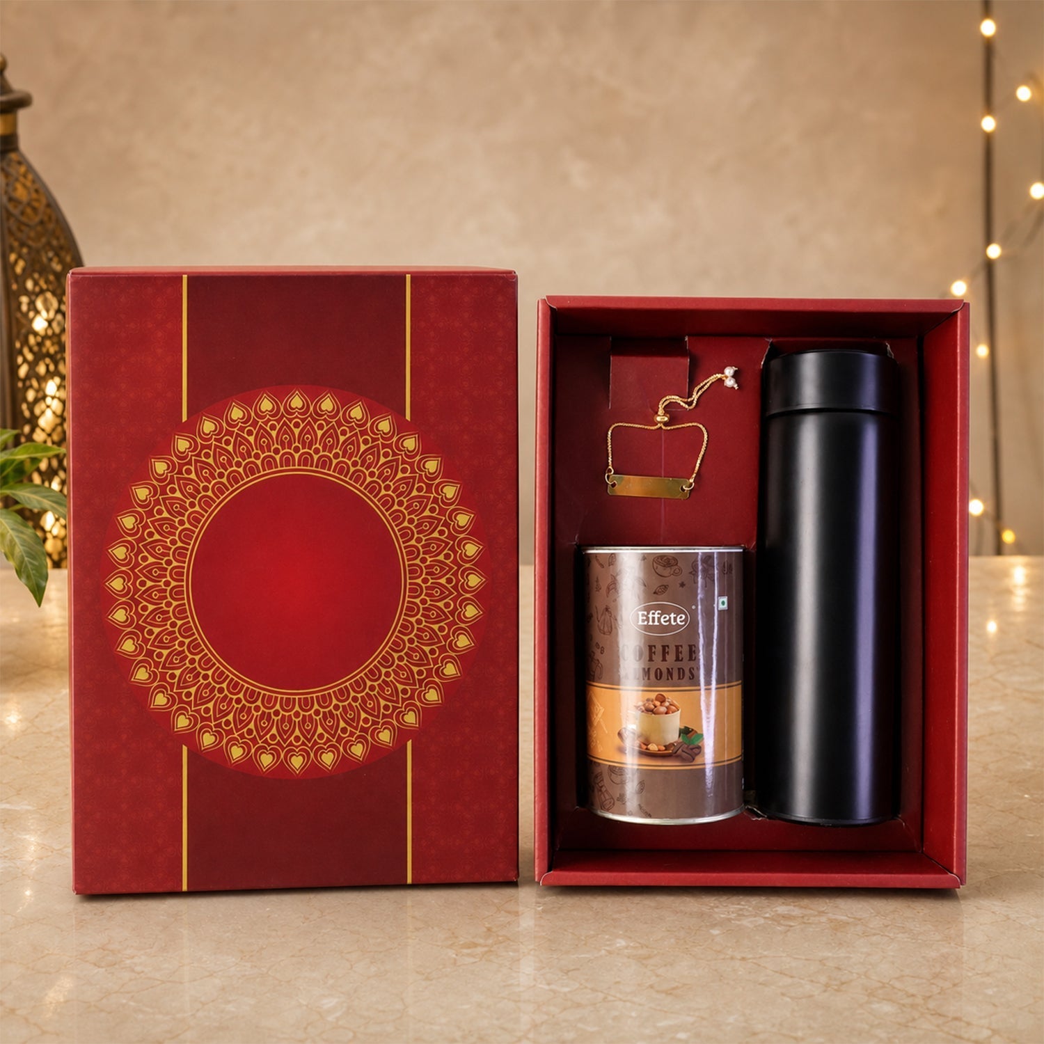 ALVENZA Customize Gold Rakhi - Elegant Festive Gift for Brother