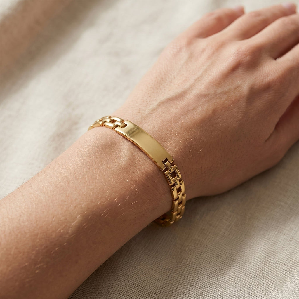ALVENZA Customize Golden Rakhi - Elegant Gift for Rakshabandhan