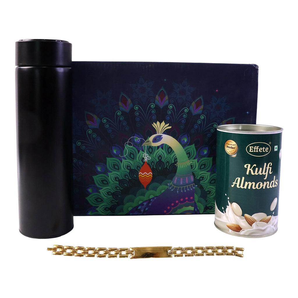 ALVENZA Customize Golden Rakhi - Elegant Gift for Rakshabandhan