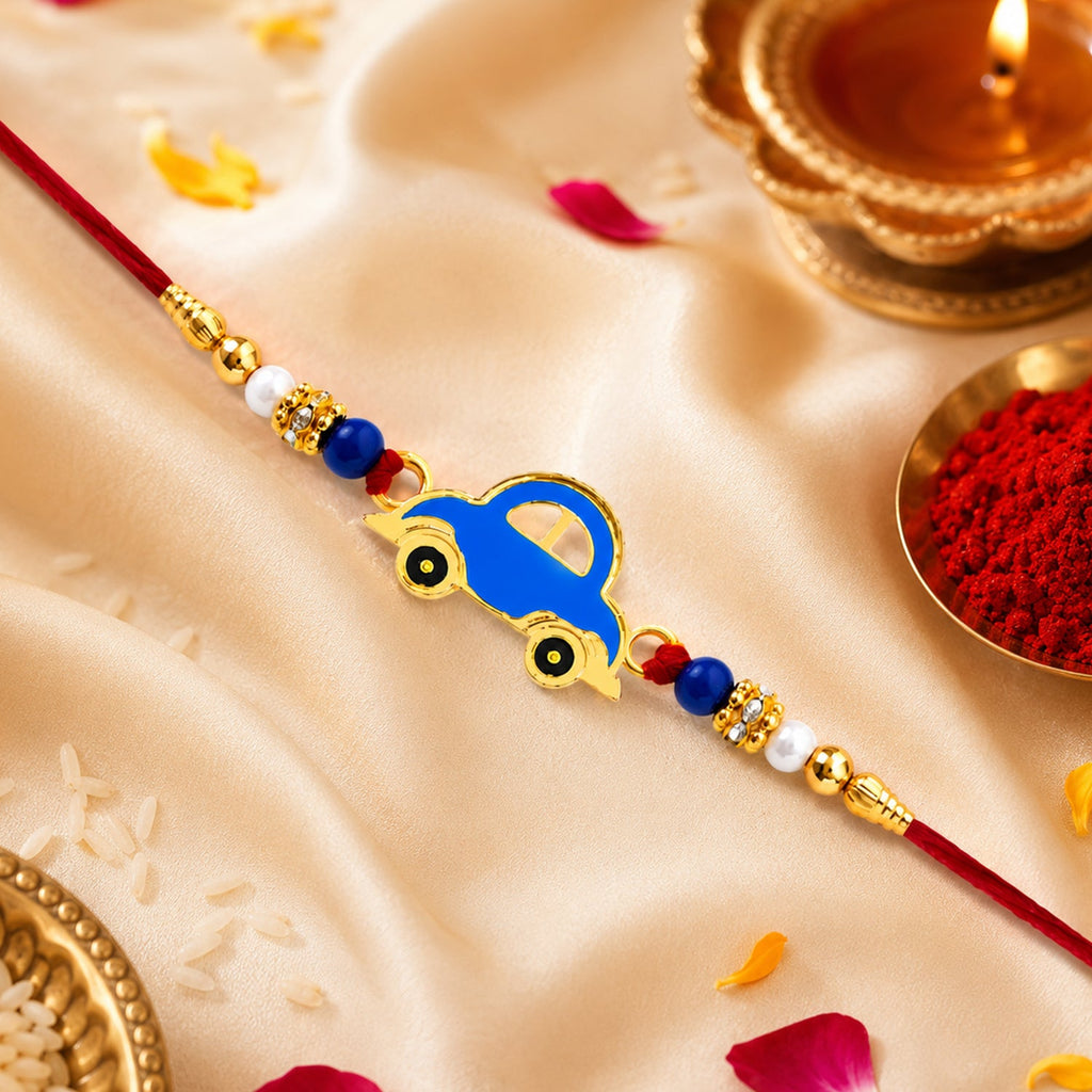 ALVENZA Car Design Rakhi for Kids - Perfect for Little Brothers on Raksha Bandhan