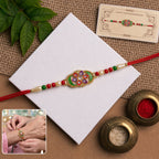 ALVENZA Rakhi – Elegant multicolor stone-studded designer bracelet for Bhai