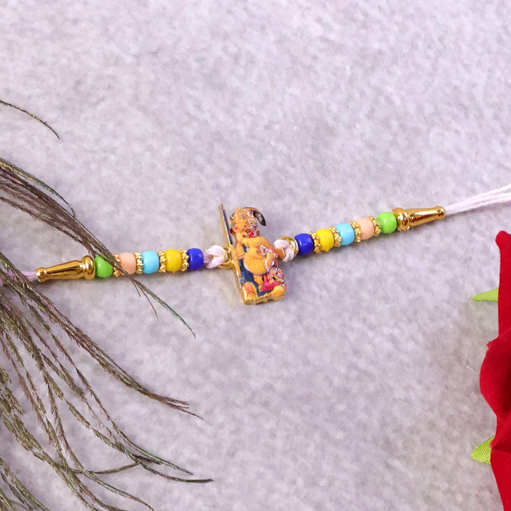 ALVENZA Hanuman Ji Beads Thread Rakhi – Traditional Protector for Brother