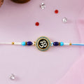 ALVENZA Om Blue Beads Rakhi – Traditional, Stylish & Comfortable for Raksha Bandhan