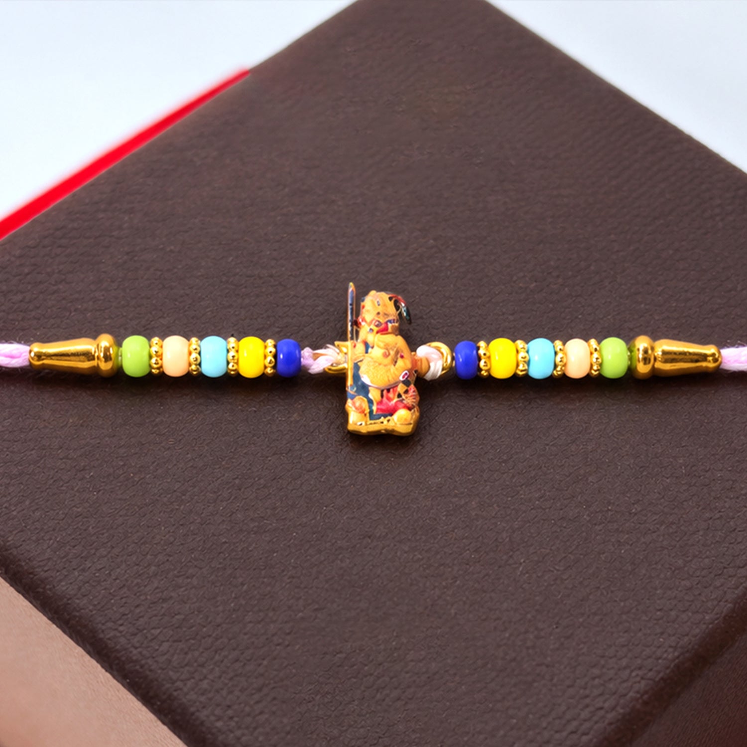 ALVENZA Hanuman Ji Rakhi – Colorful Beads with Soft Thread for Bhaiya