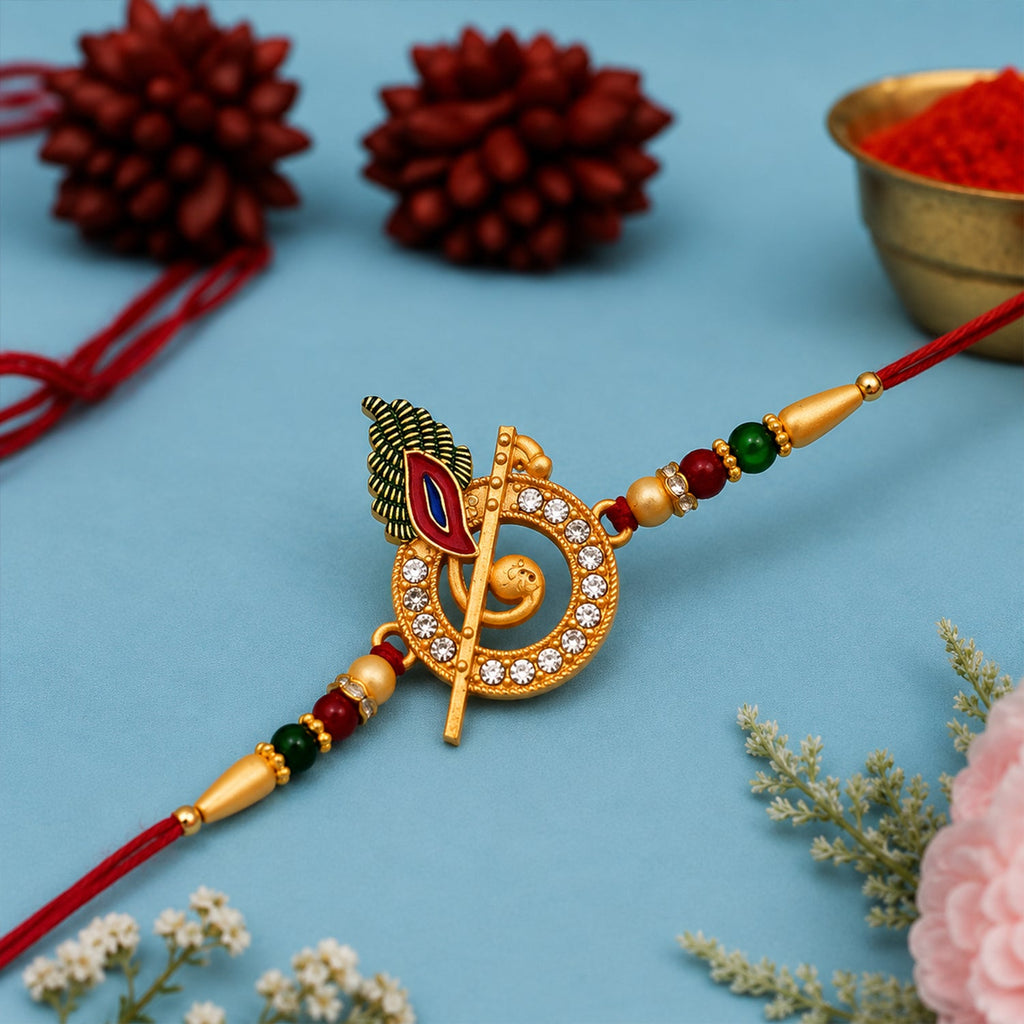 ALVENZA Lord Krishna Motif Rakhi – Divine Blessings for Rakshabandhan