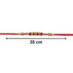 ALVENZA Premium Golden Beaded Designer bhabhi Lumba Rakhi for Raksha Bandhan