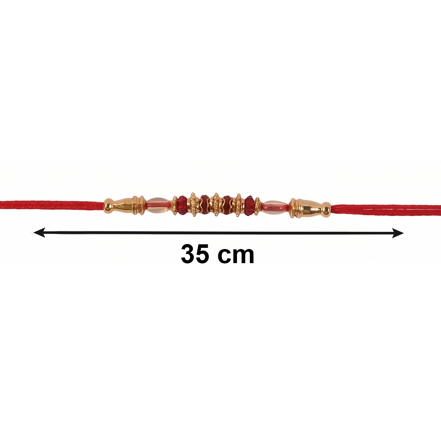 ALVENZA Premium Golden Beaded Designer bhabhi Lumba Rakhi for Raksha Bandhan