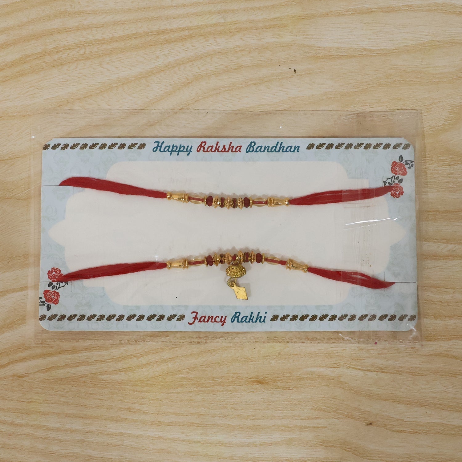 ALVENZA Premium Golden Beaded Designer bhabhi Lumba Rakhi for Raksha Bandhan