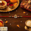 ALVENZA Shivling Design Rakhi, Traditional Beaded Raksha Bandhan Gift