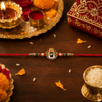 ALVENZA Shivling Design Rakhi, Traditional Beaded Raksha Bandhan Gift