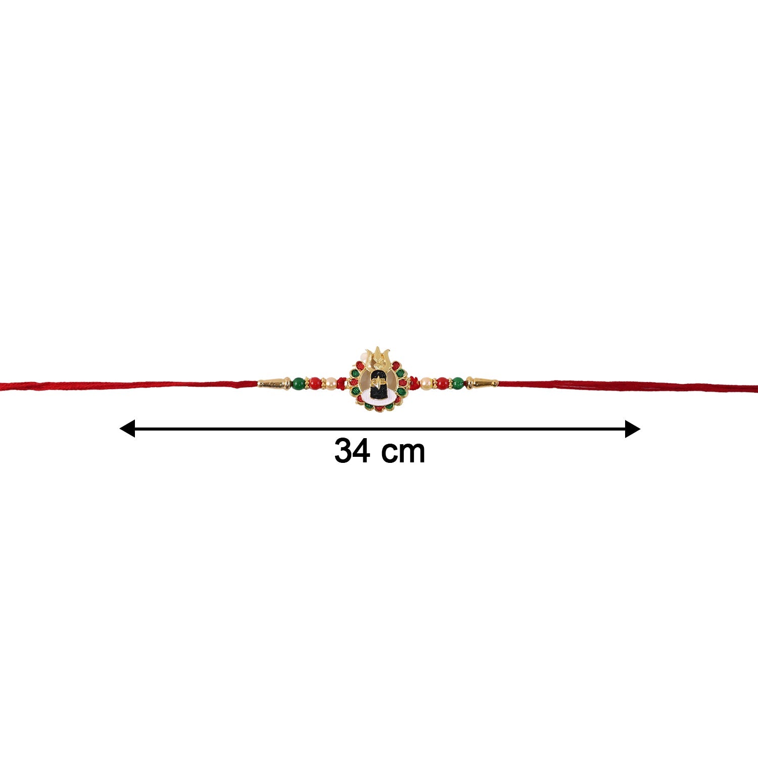 ALVENZA Shivling Design Rakhi, Traditional Beaded Raksha Bandhan Gift