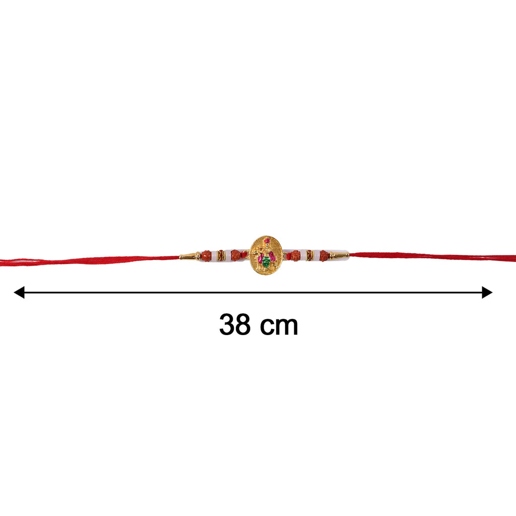 ALVENZA Lord Krishna Rakhi – Elegant Rudraksha Beads for Raksha Bandhan