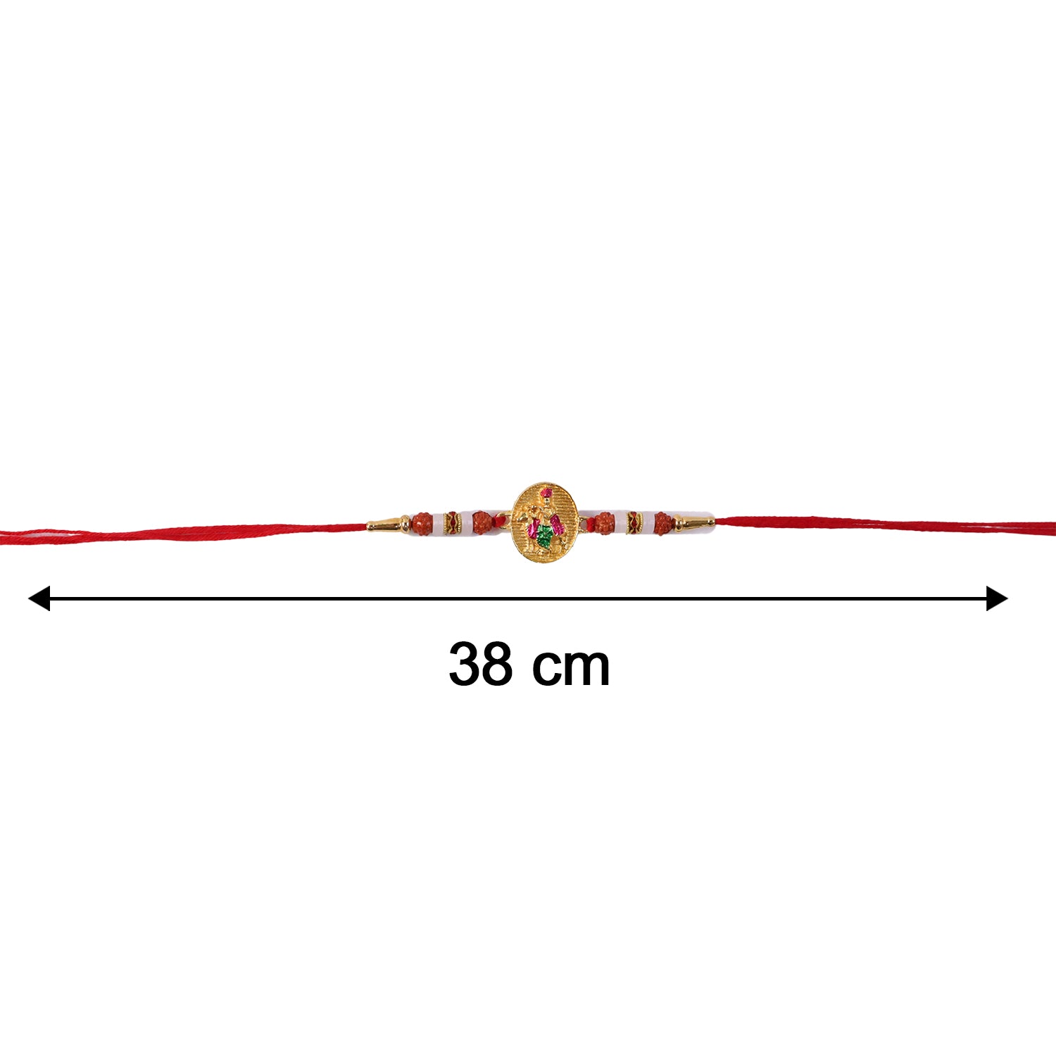 ALVENZA Lord Krishna Rakhi – Elegant Rudraksha Beads for Raksha Bandhan