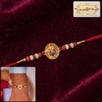 ALVENZA Lord Krishna Rakhi – Elegant Rudraksha Beads for Raksha Bandhan