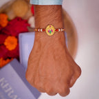 ALVENZA Lord Krishna Rakhi – Elegant Rudraksha Beads for Raksha Bandhan