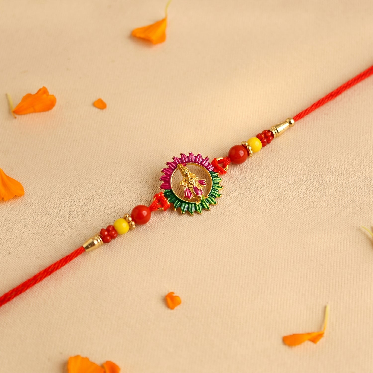 ALVENZA Traditional Circular Beads Rakhi – Elegant Festive Accessory