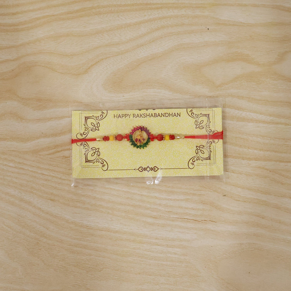 ALVENZA Traditional Circular Beads Rakhi – Elegant Festive Accessory