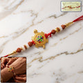 ALVENZA Traditional Turtle Design Rakhi – Elegant Rudraksha Beads for Raksha Bandhan