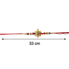 ALVENZA Traditional Turtle Design Rakhi – Elegant Rudraksha Beads for Raksha Bandhan